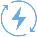 ACT Airport Electrification Light Blue Icon