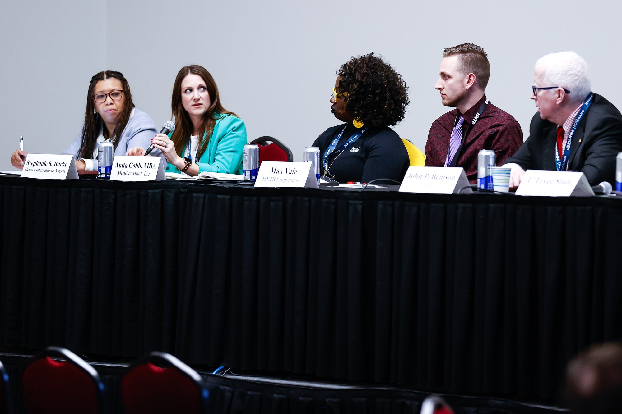 A panel of speakers at the 2024 AAAE/ACC Airport Planning, Design, & Construction Symposium in Salt Lake City.